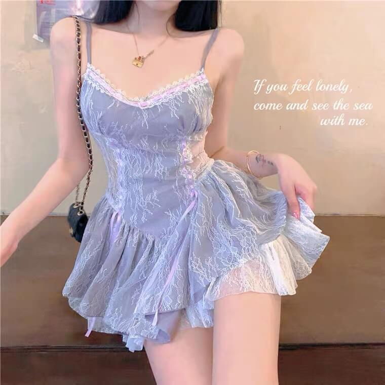 2023 new French sexy lace fairy dress BY6011