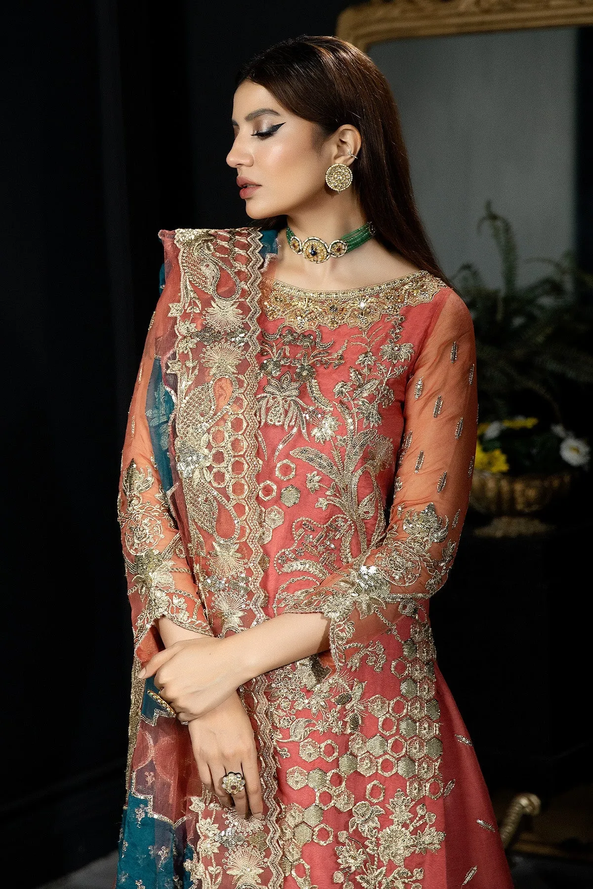 Andaaz-e-Khaas by Imrozia Premium Embroidered Organza 3Pc Suit IB-40 Giaa