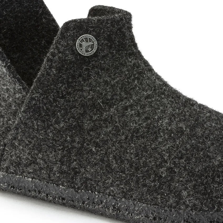 Andermatt - Anthracite Wool Felt Shearling||Andermatt - Feutre de laine et fourrure anthracite