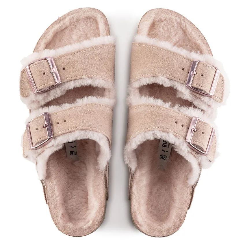 Arizona - Light Rose Suede Shearling||Arizona - Suède Fourrure Rose Clair