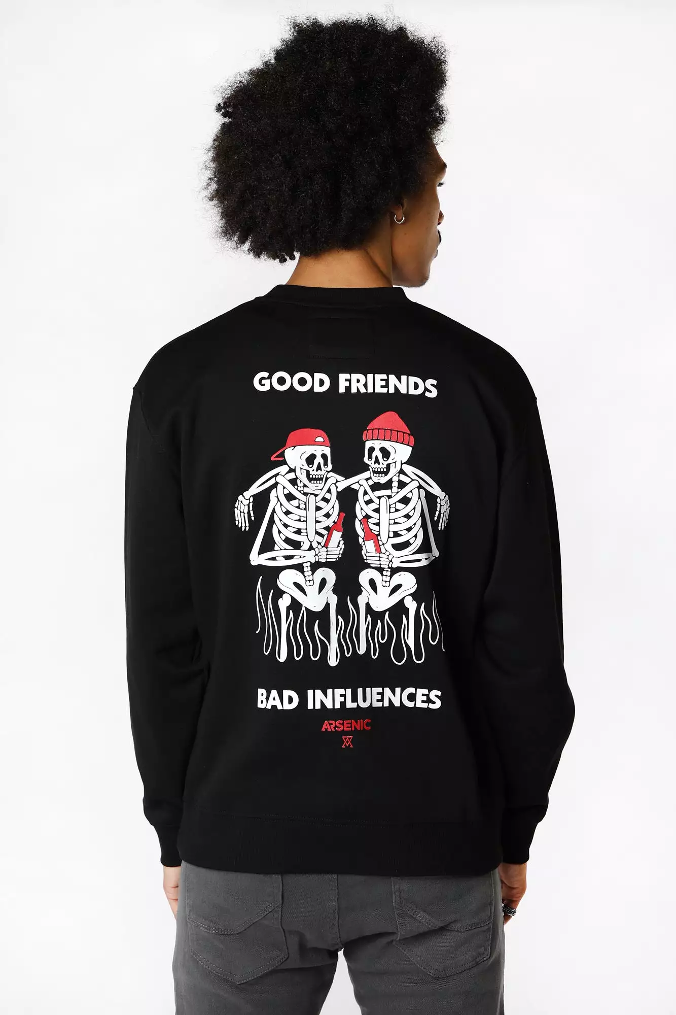 Arsenic Mens Bad Influences Crewneck Sweatshirt