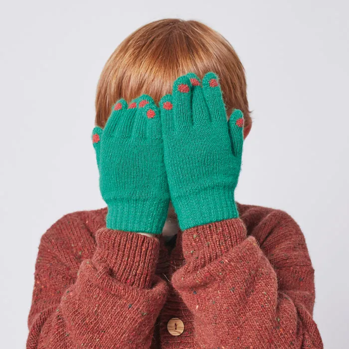 Bobo Choses Child Hands Knitted Gloves Green