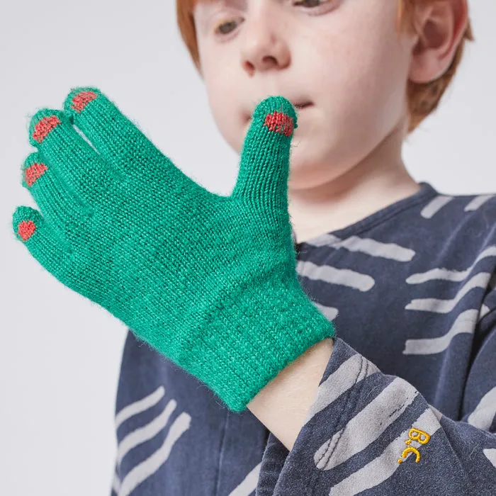 Bobo Choses Child Hands Knitted Gloves Green