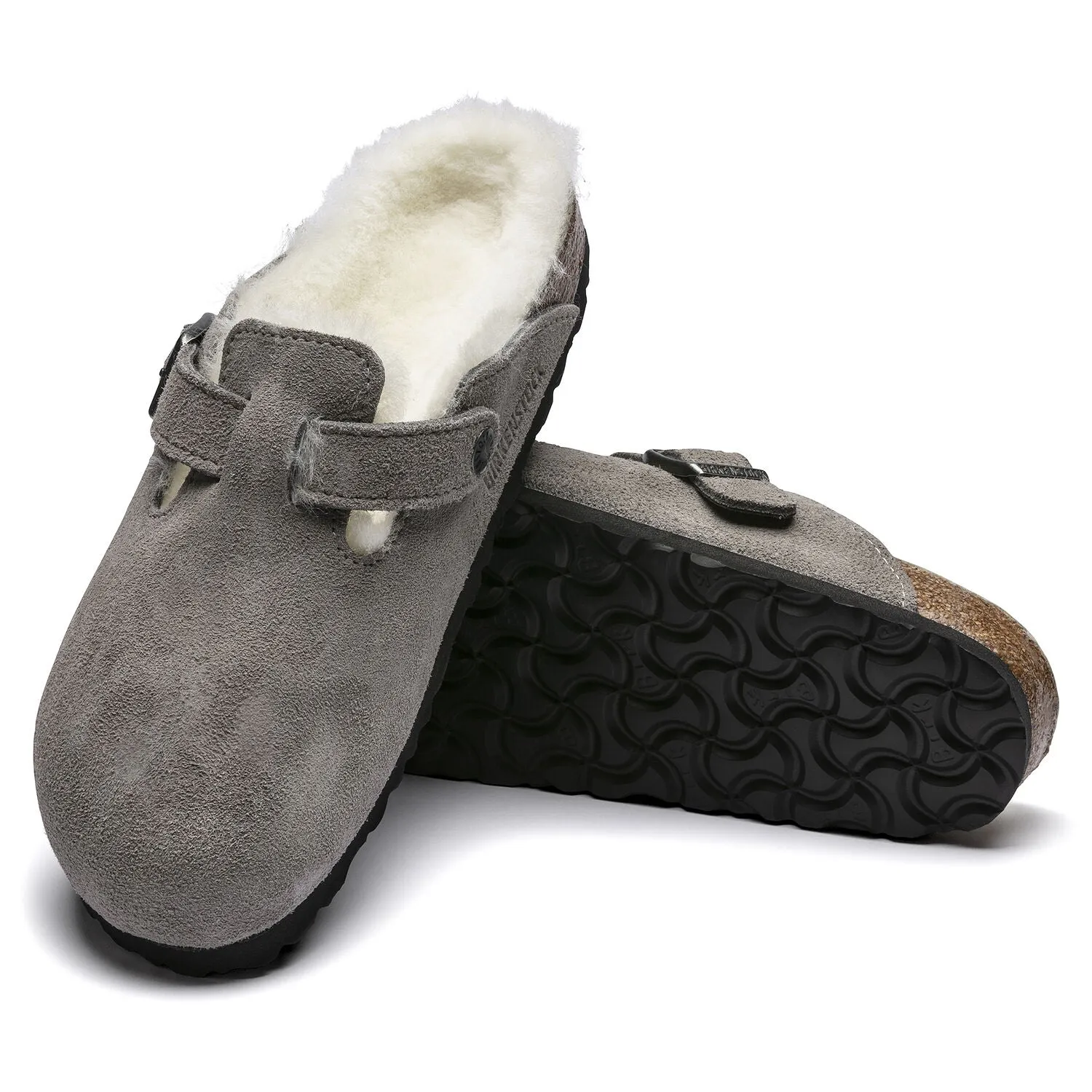 Boston - Stone Coin Shearling Suede||Boston - Suède Fourrure Stone Coin