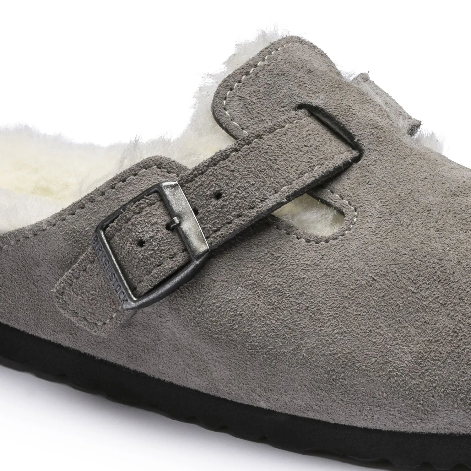 Boston - Stone Coin Shearling Suede||Boston - Suède Fourrure Stone Coin