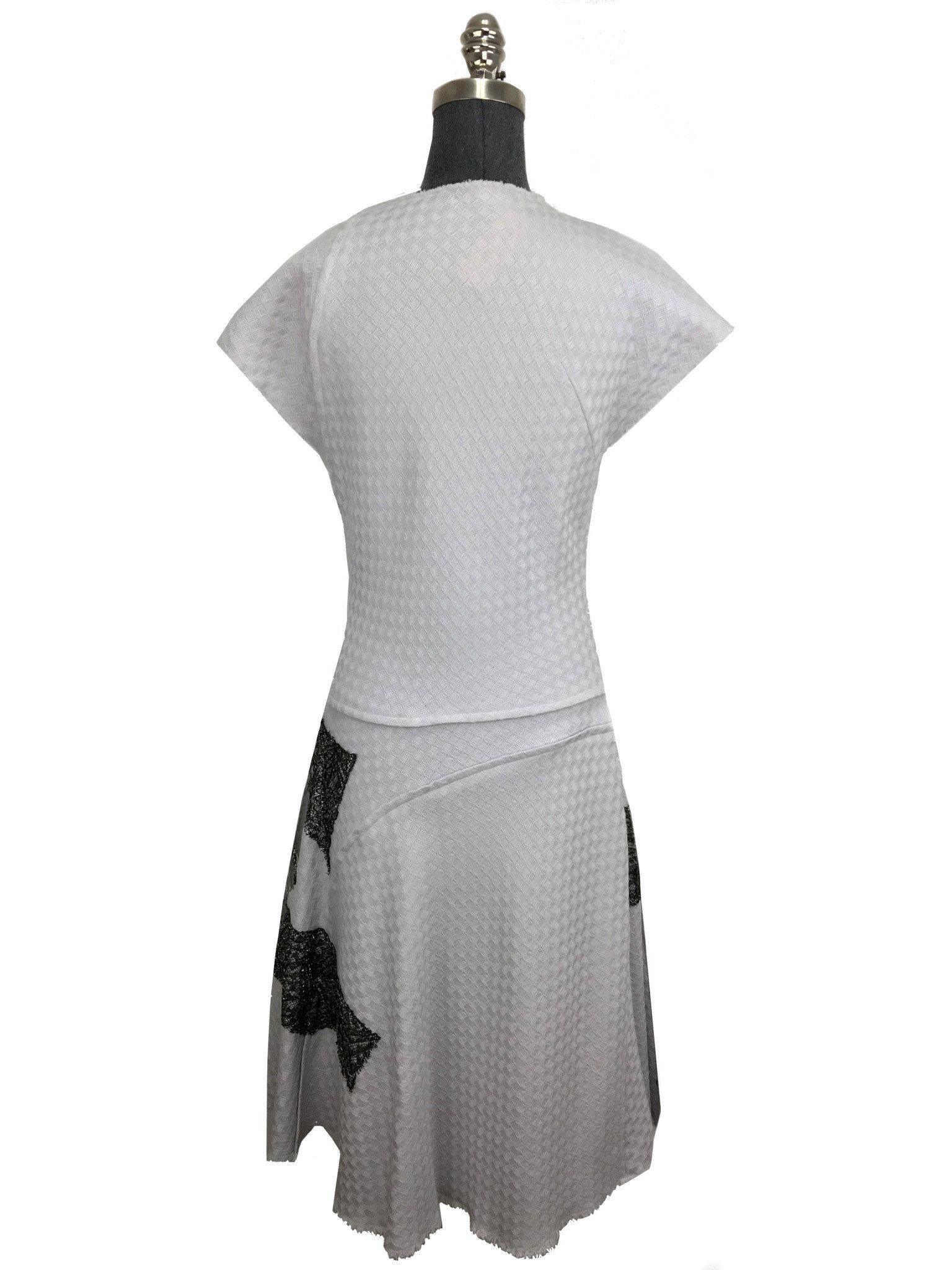 Bottega Veneta Jacquard Laminated Print Dress Size L