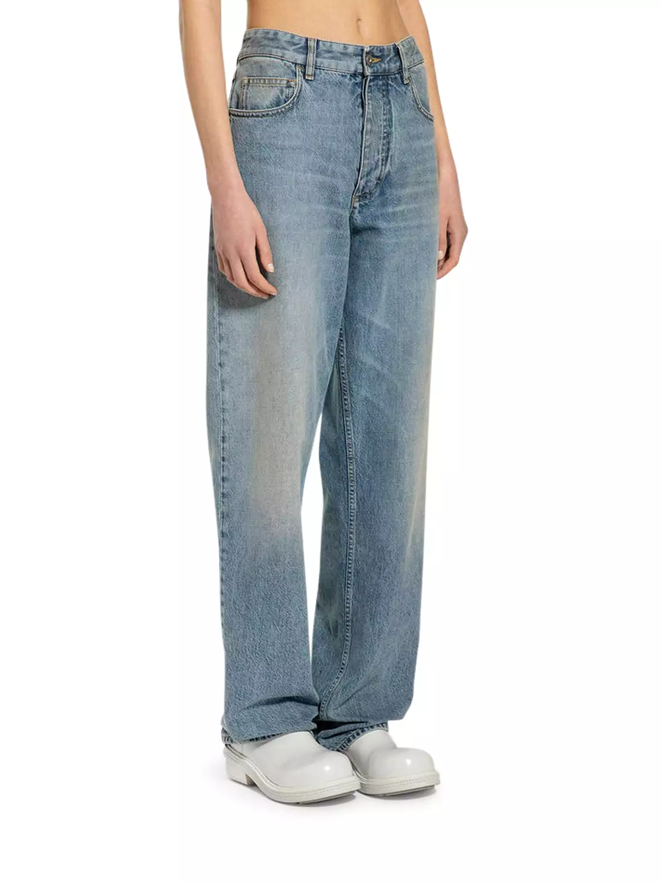 Bottega veneta women`s blue denim jeans