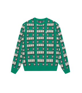 BRICK KNITTED JUMPER - GREEN