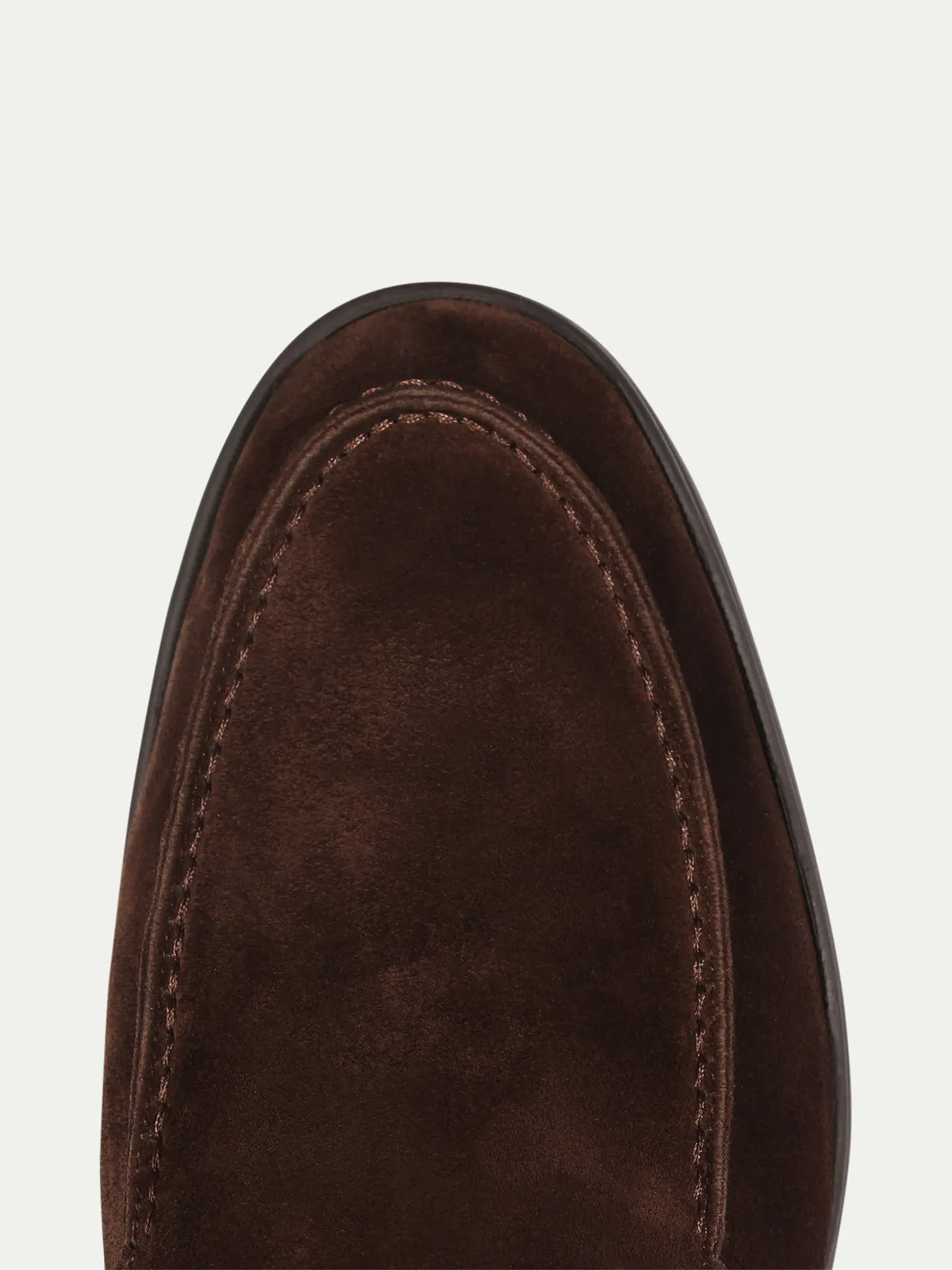 Chocolate Yacht Loafer with Lamb Shearling Footbed