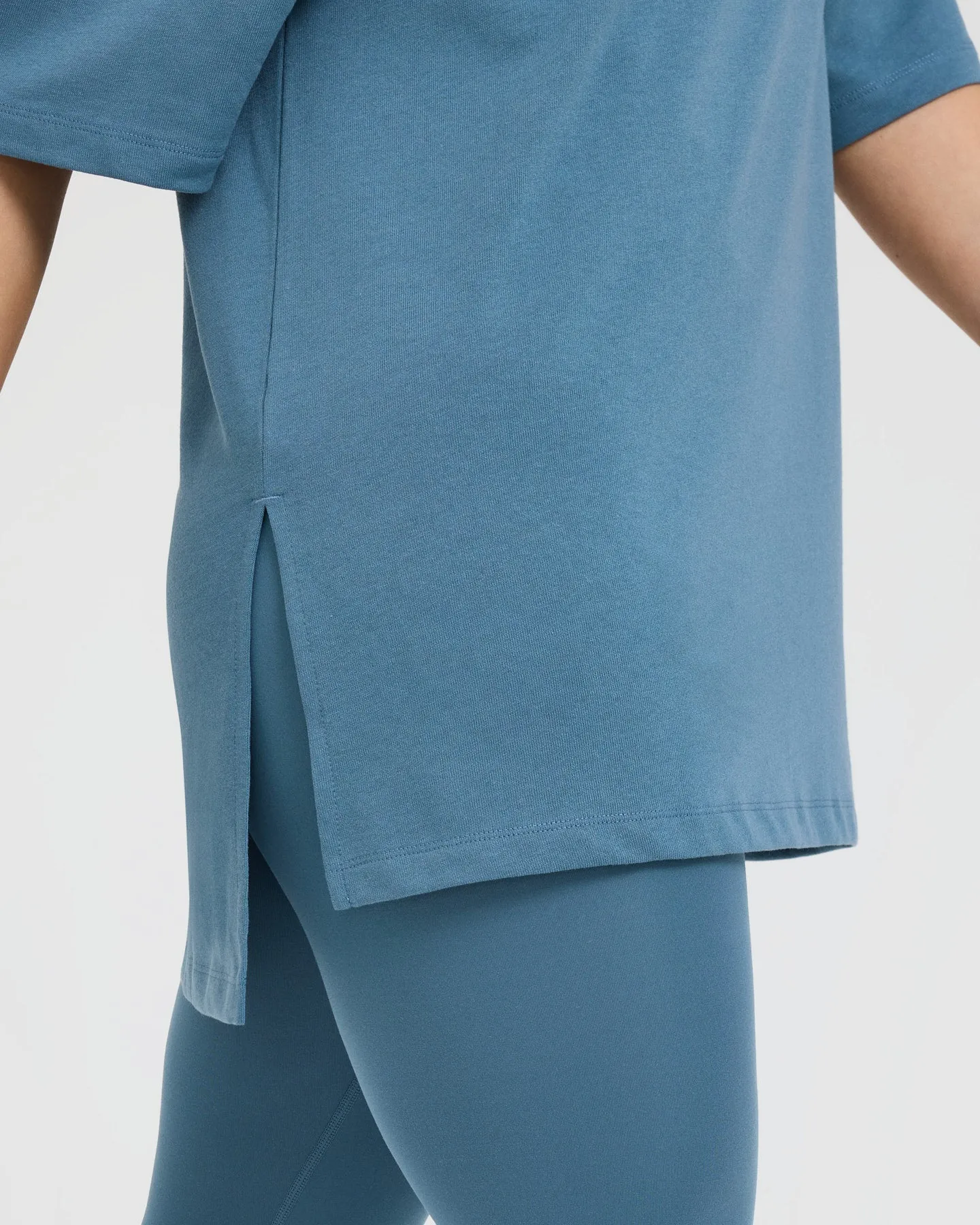 Classic Longline T-Shirt | Moonstone Blue