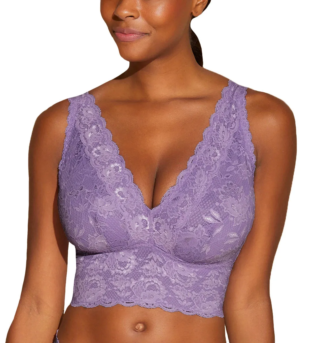 Cosabella Never Say Never CURVY Plungie Longline Bralette (NEVER1385) - Himalayan Sky