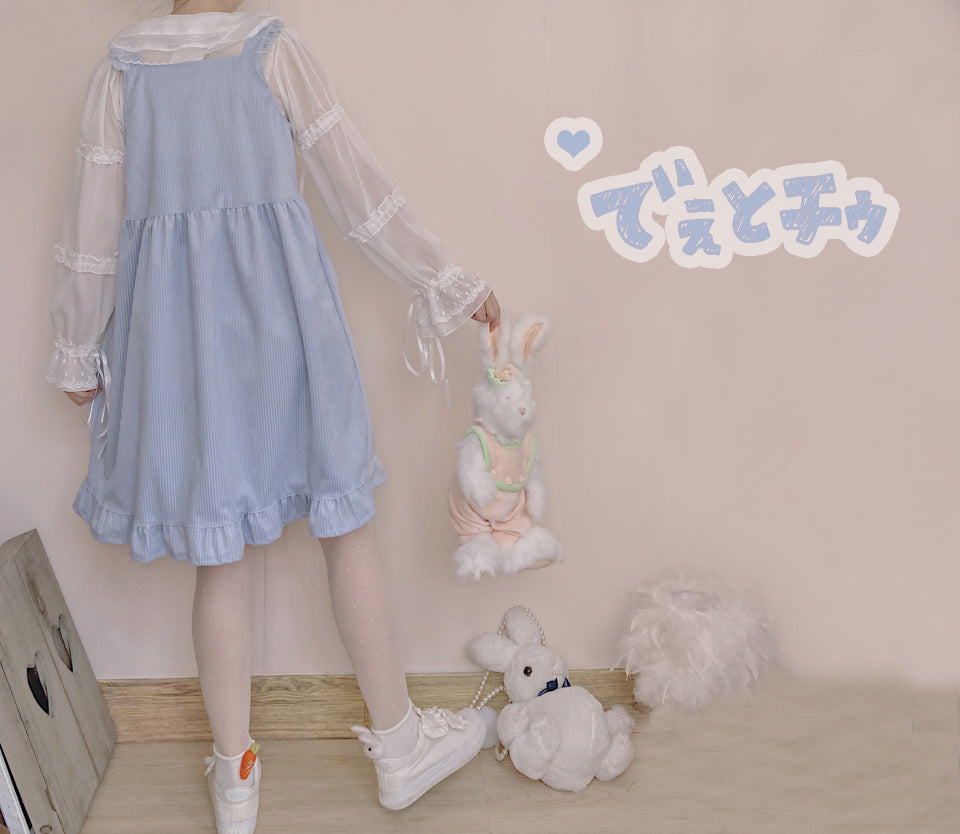 CUTE RABBIT CORDUROY DRESS BY71132