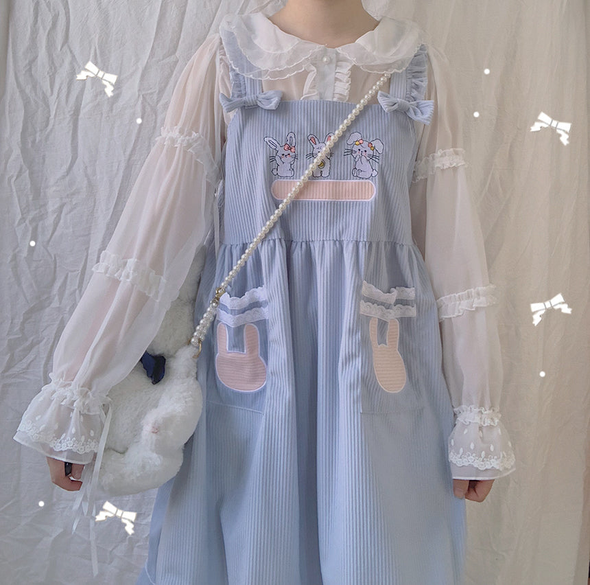 CUTE RABBIT CORDUROY DRESS BY71132