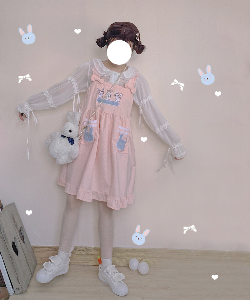 CUTE RABBIT CORDUROY DRESS BY71132