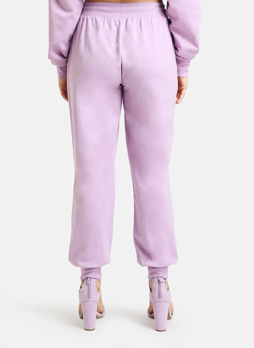 Disney Contrast Drawstring Lilac Joggers