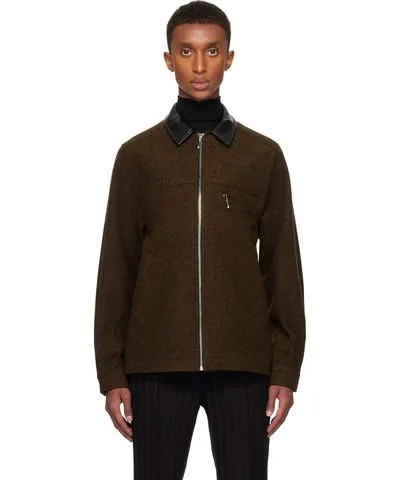 Ernest W. Baker Brown Melange Utility Jacket