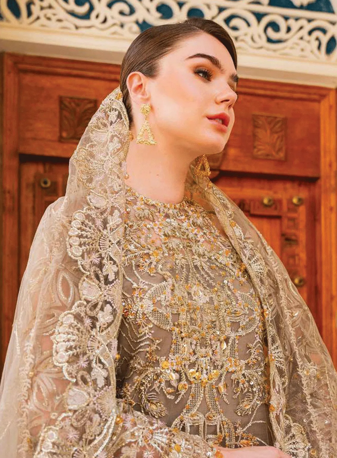 Evara By Elaf Embroidered Net Unstitched 4 Piece Suit - EF23EW EEW-02 SOUK