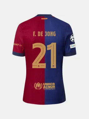 F. DE JONG | UCL Junior home jersey 24/25 FC Barcelona