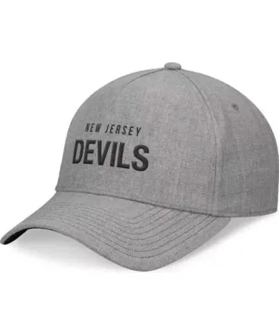 Fanatics NHL Fanatics Heather New Jersey Devils Elements A-Frame Leather Strapback Hat