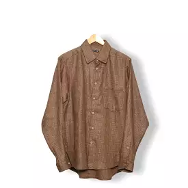 Frank Leder Bronze Weave Wool Shirt brown