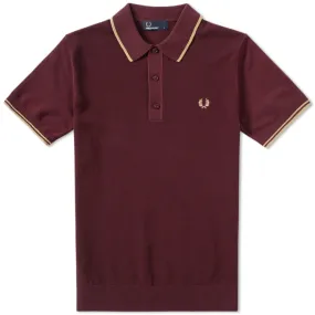 Fred Perry Knitted PoloMahogany