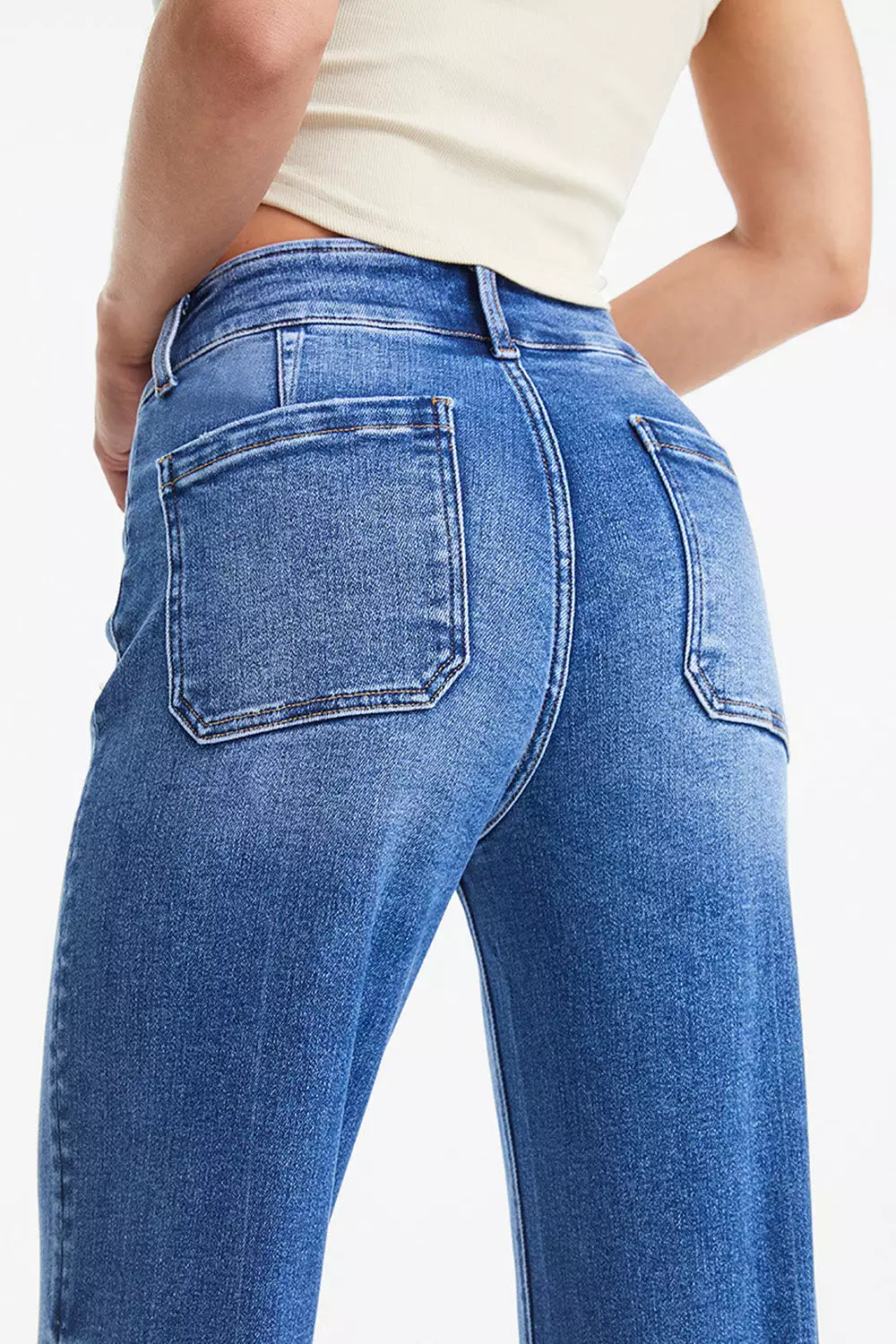 Full Size Raw Hem High Waist Wide Leg Jeans