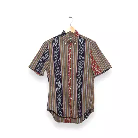 Gitman Brothers Vintage button down shortsleeve sunset ikat dobby