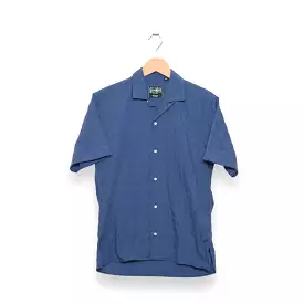 Gitman Brothers Vintage shortsleeve blue japanese ripple jacquard