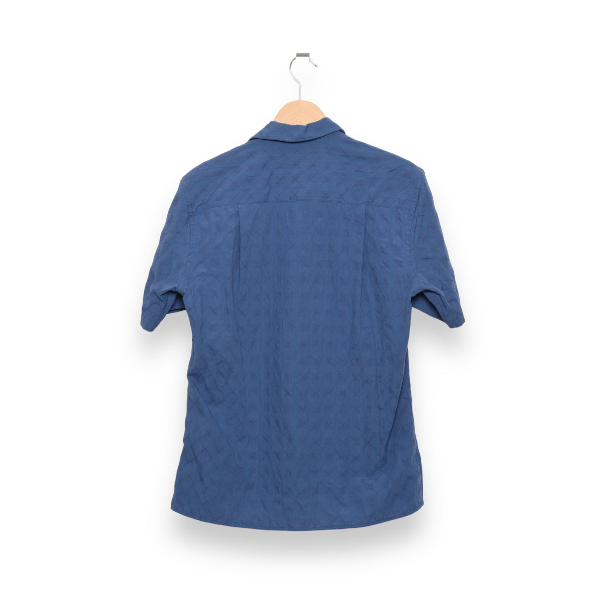 Gitman Brothers Vintage shortsleeve blue japanese ripple jacquard