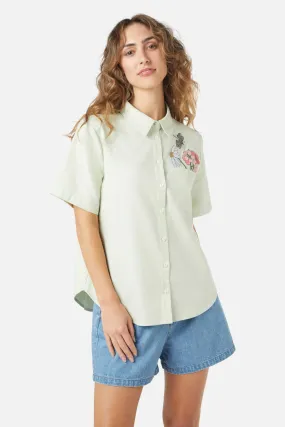 Green Garden Embroidered Shirt