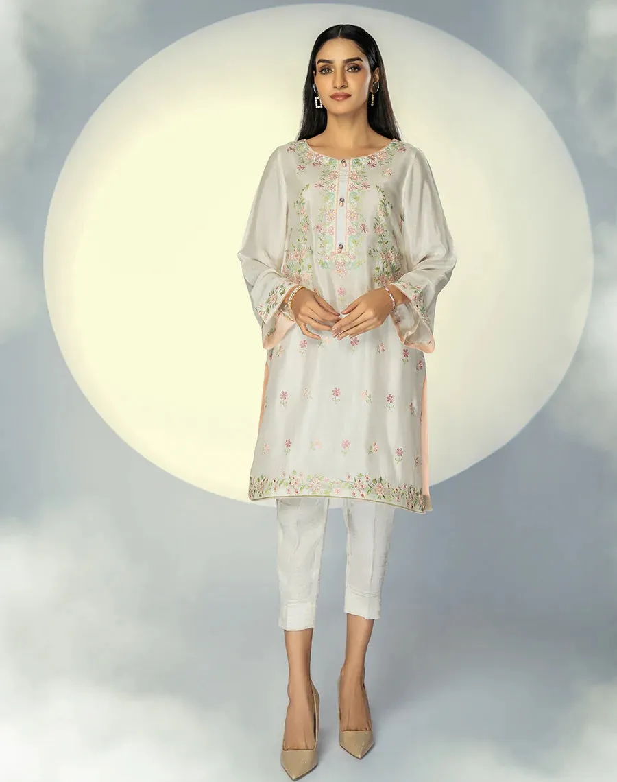 HemStitch Ready to Wear Embroidered 2Pc Silk Suit SE-06 Jasmine