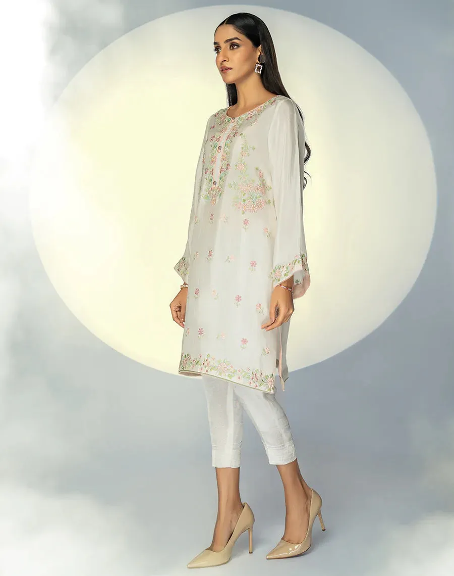 HemStitch Ready to Wear Embroidered 2Pc Silk Suit SE-06 Jasmine