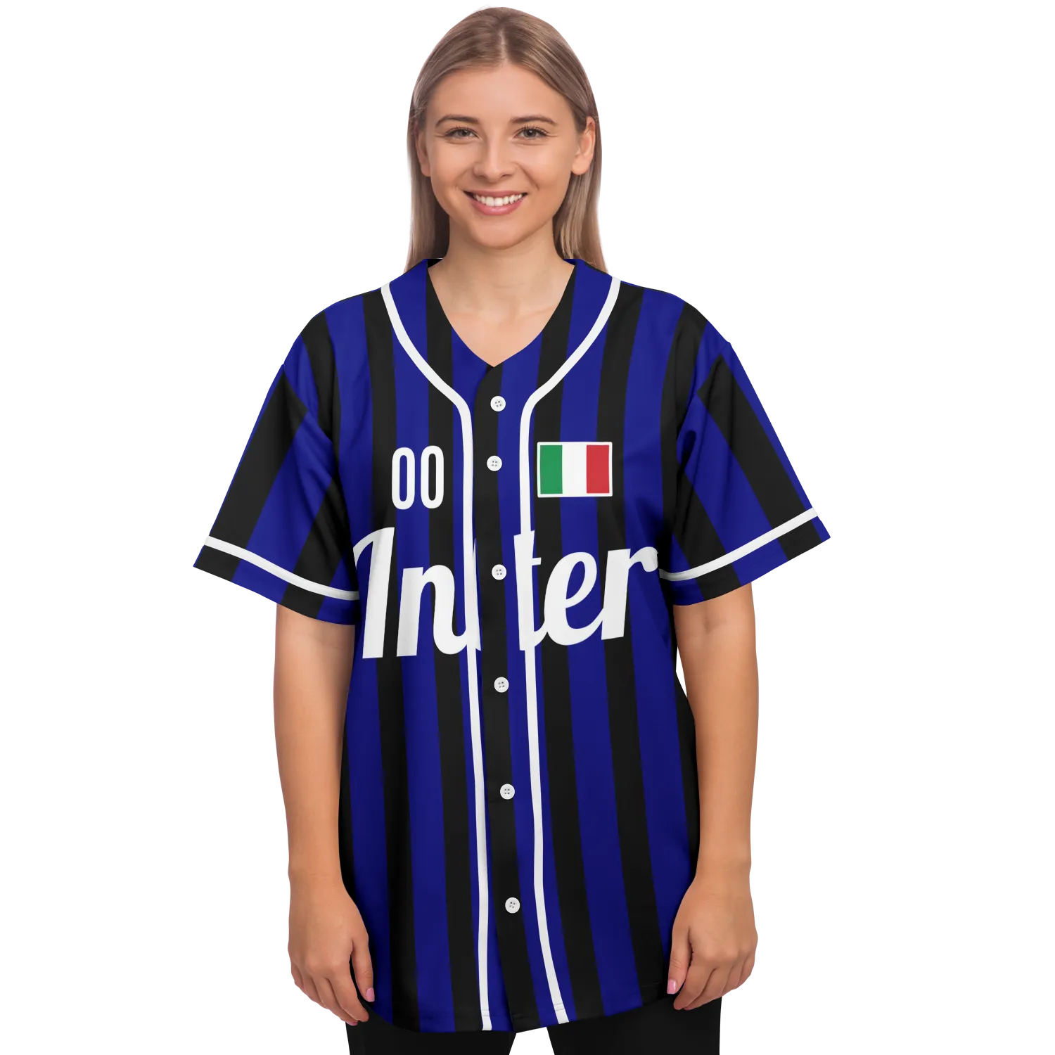 Inter Baseball Jersey - Custom Name + Number