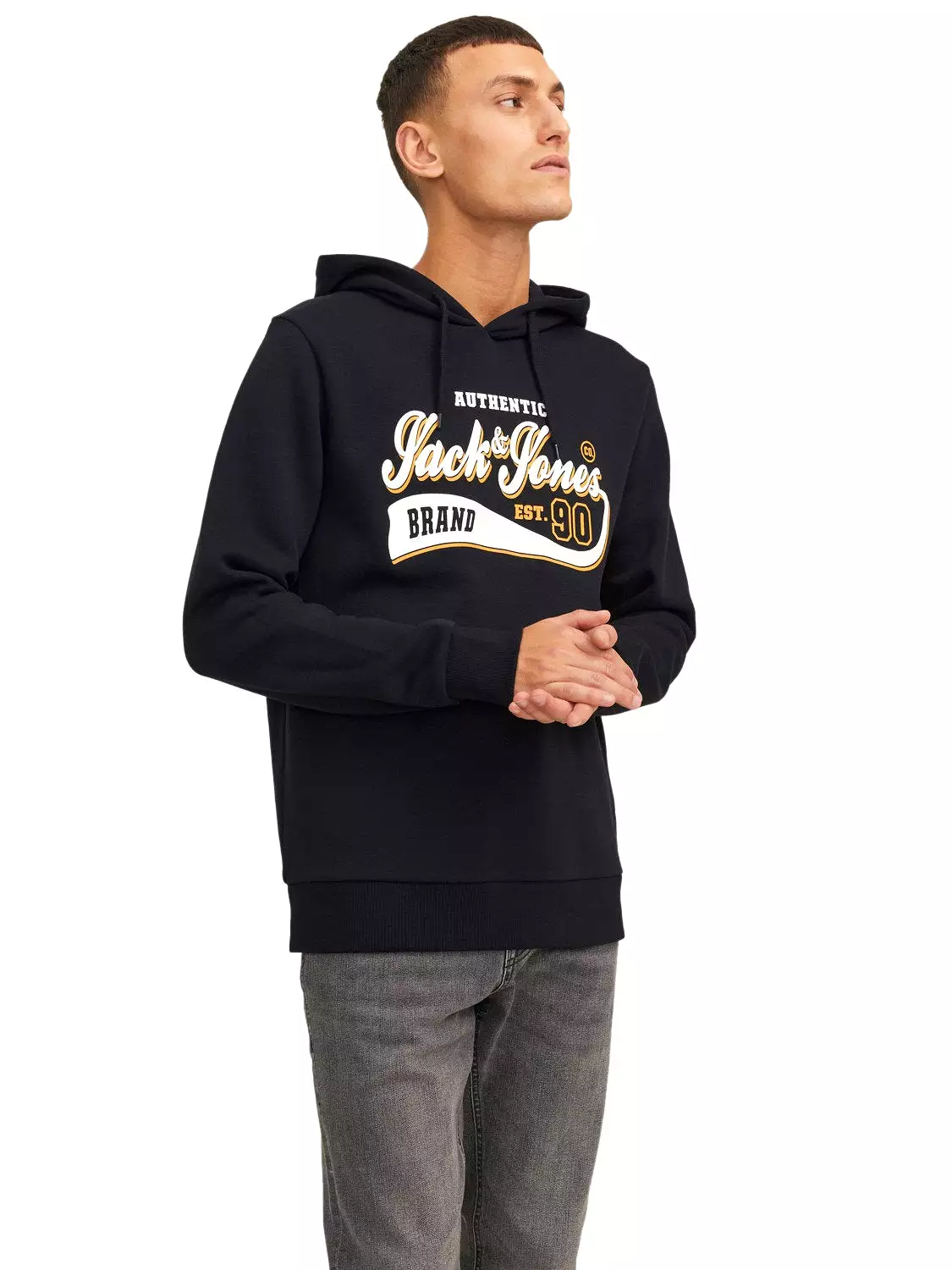 Jack & Jones Mens Overhead Hoodie Sweatshirt Jumper