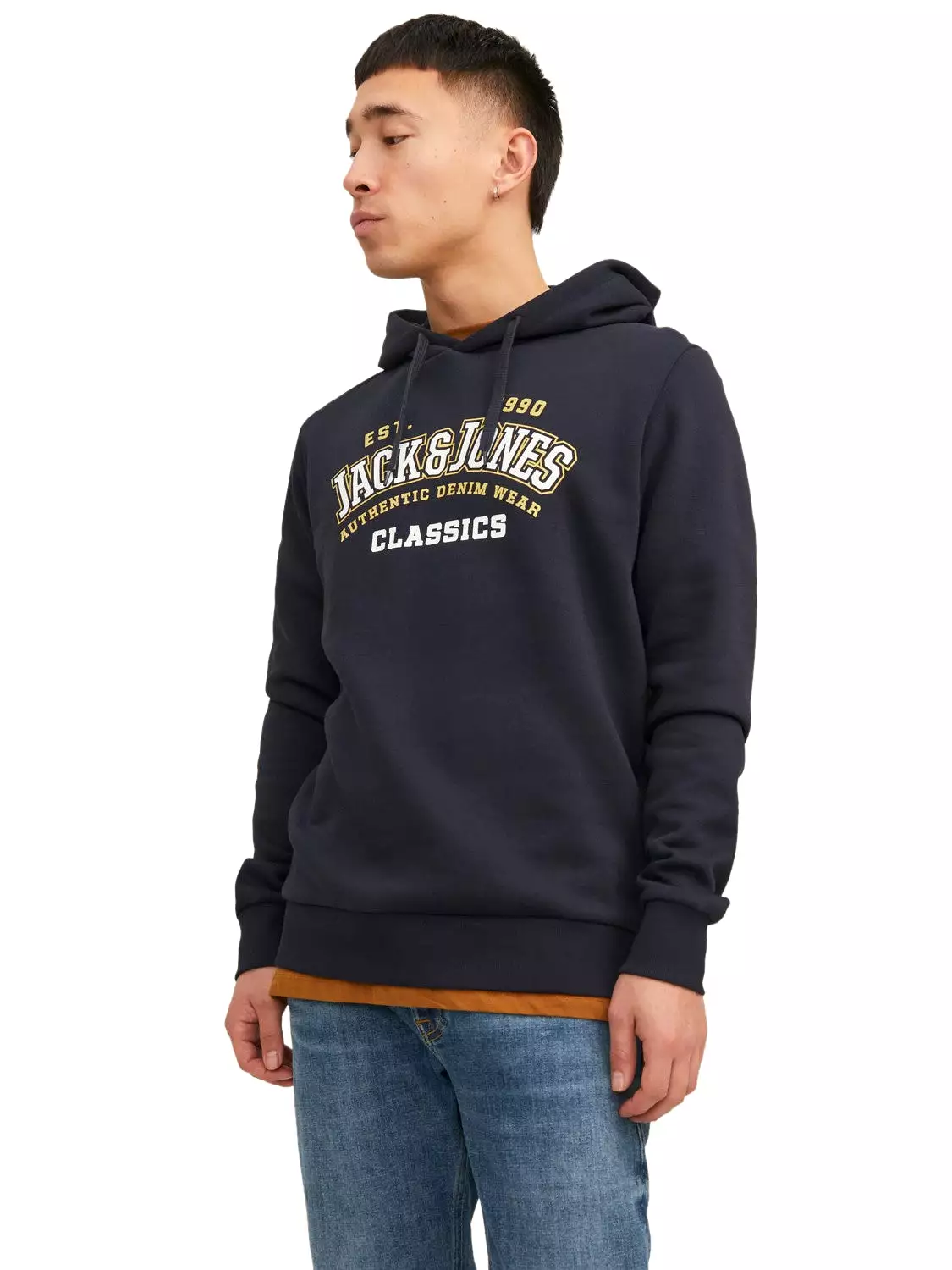 Jack & Jones Mens Overhead Hoodie Sweatshirt Jumper