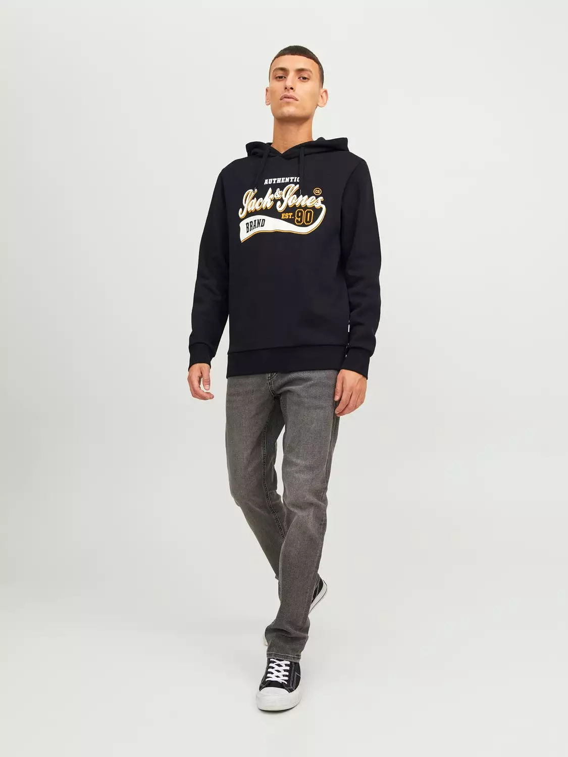 Jack & Jones Mens Overhead Hoodie Sweatshirt Jumper