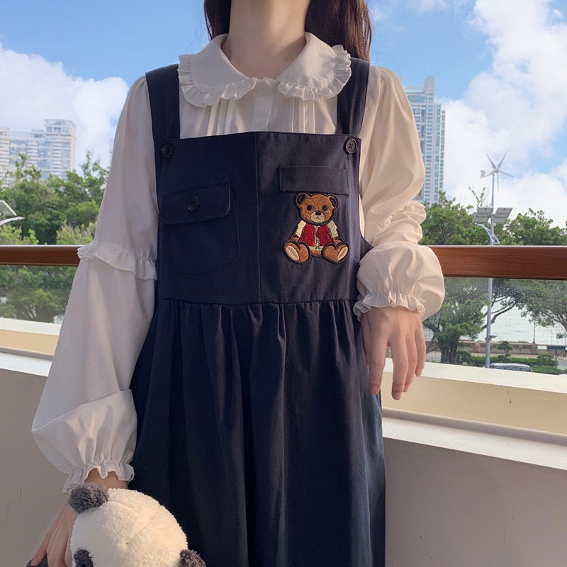 JAPANESE CUTE BEAR SUSPENDERS DRESS BY60046