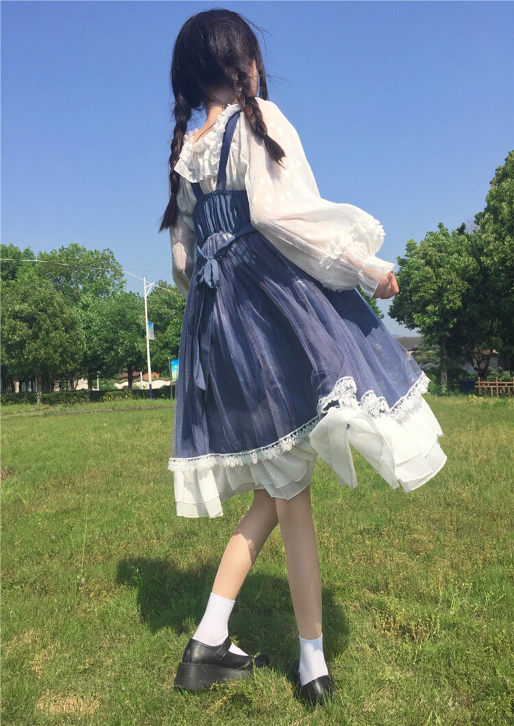 JAPANESE LOLITA SOFTGIRL HIGH WAIST DRESS BY97295