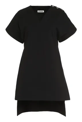 Jil Sander Button Embellished Longline T-Shirt