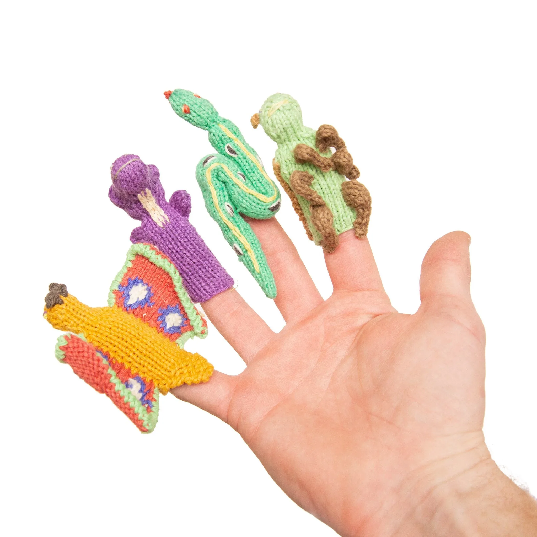 Knitted Finger Puppets Set