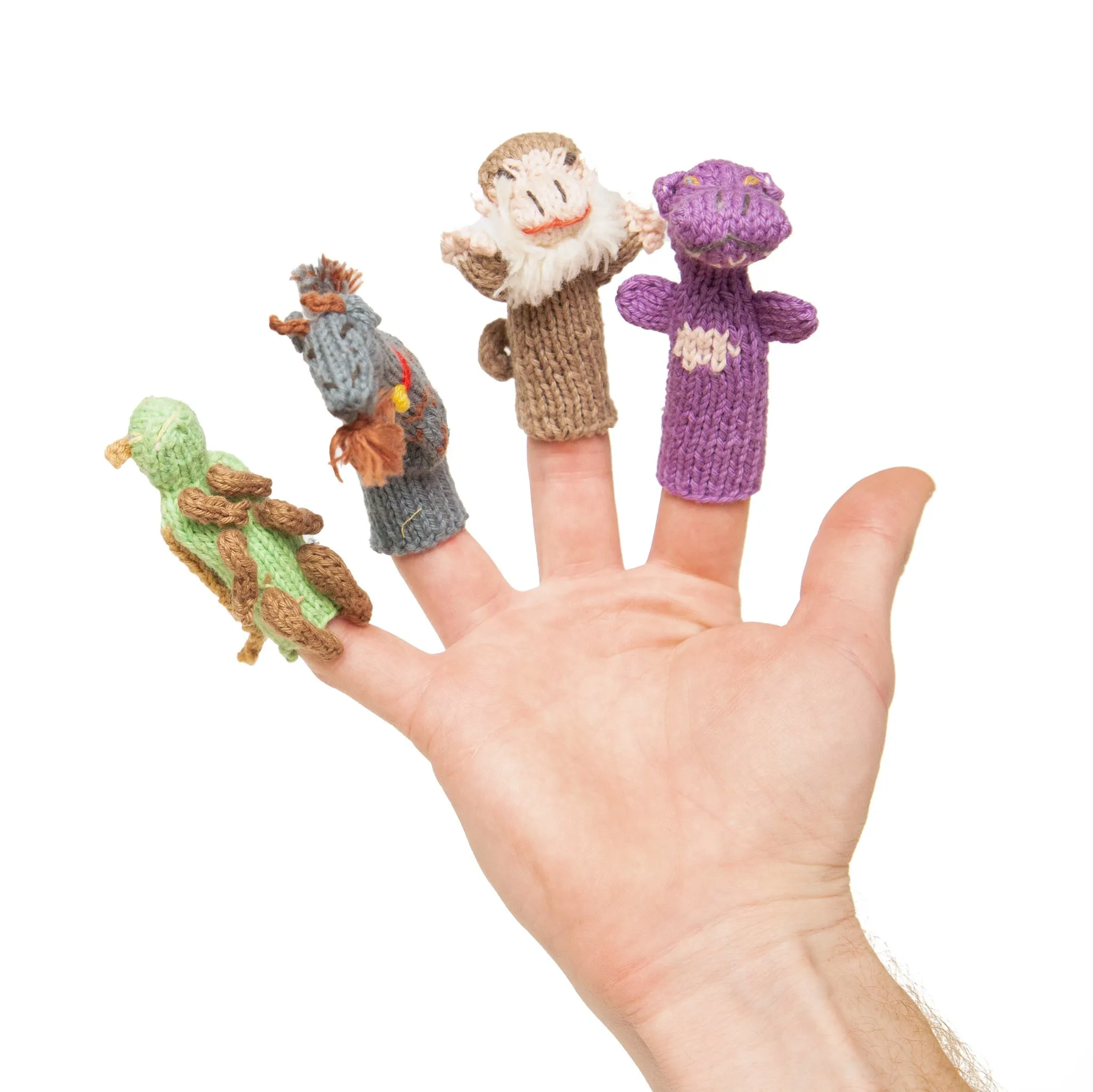 Knitted Finger Puppets Set