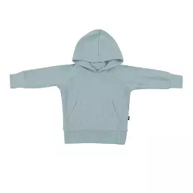 Kyte Baby Ribbed Hoodie in Glacier