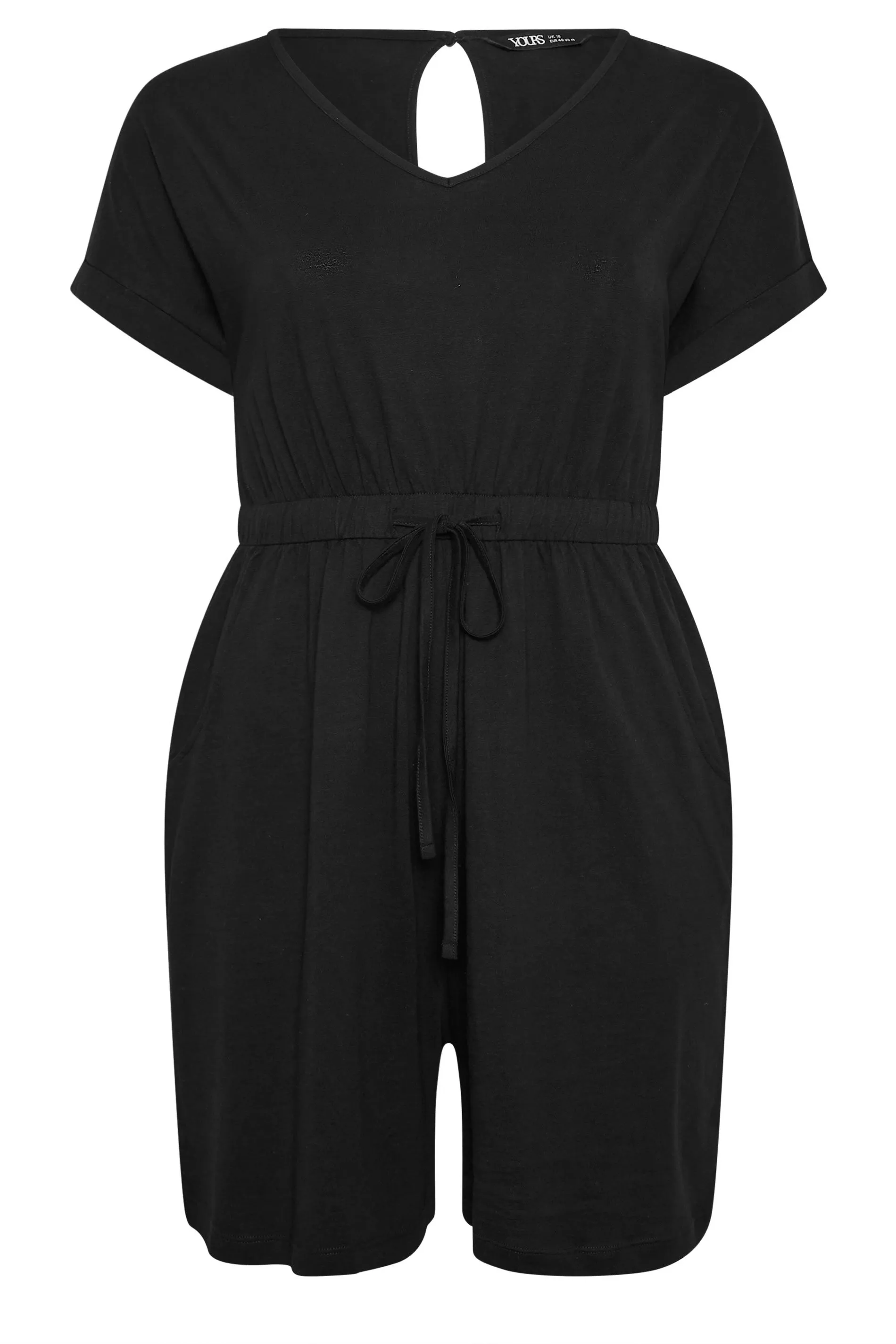 LIMITED COLLECTION Black Drawstring Playsuit