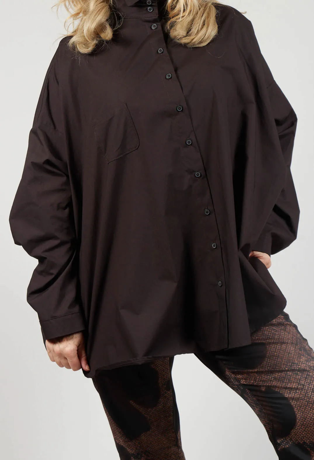 Longline Shirt in Espresso