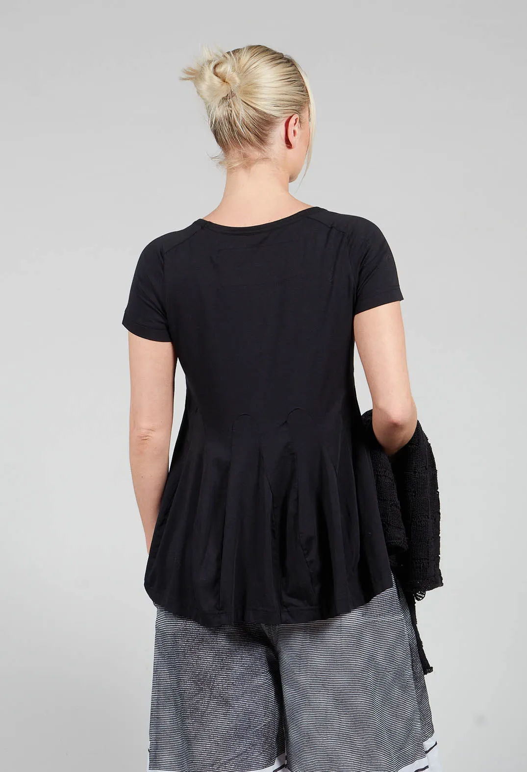 Longline T-Shirt in Black