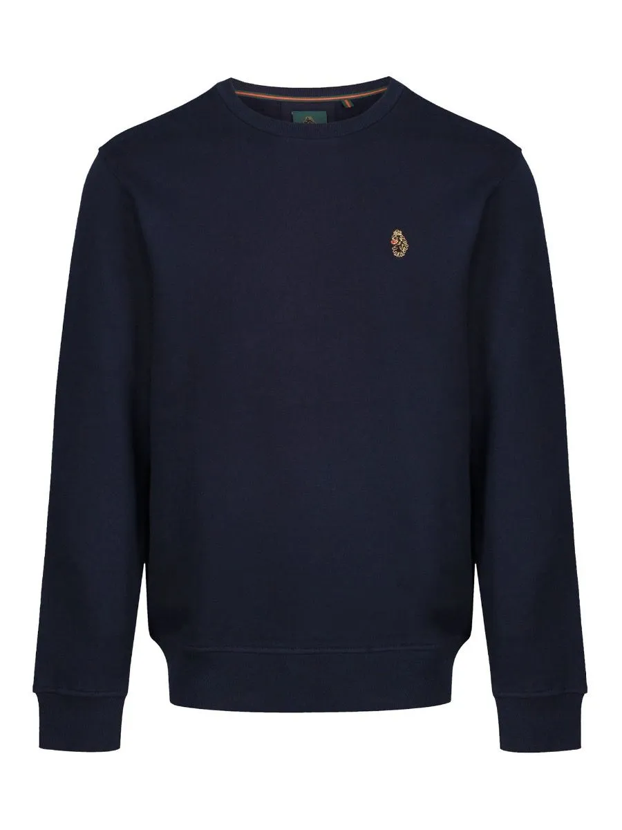 Luke 1977 Essentials London Sport Crew Neck Sweatshirts Navy