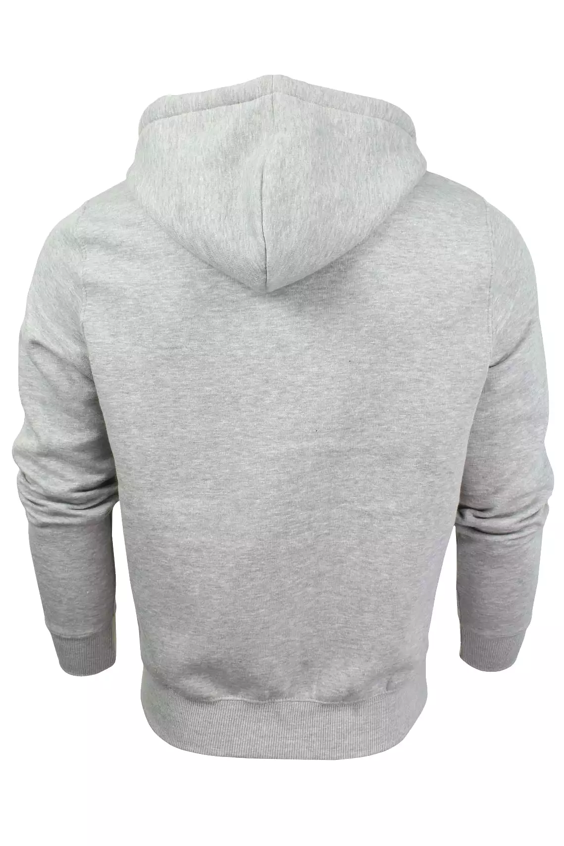 Mens Zip Through Hoodie Sweatshirt by Xact Fleece Back