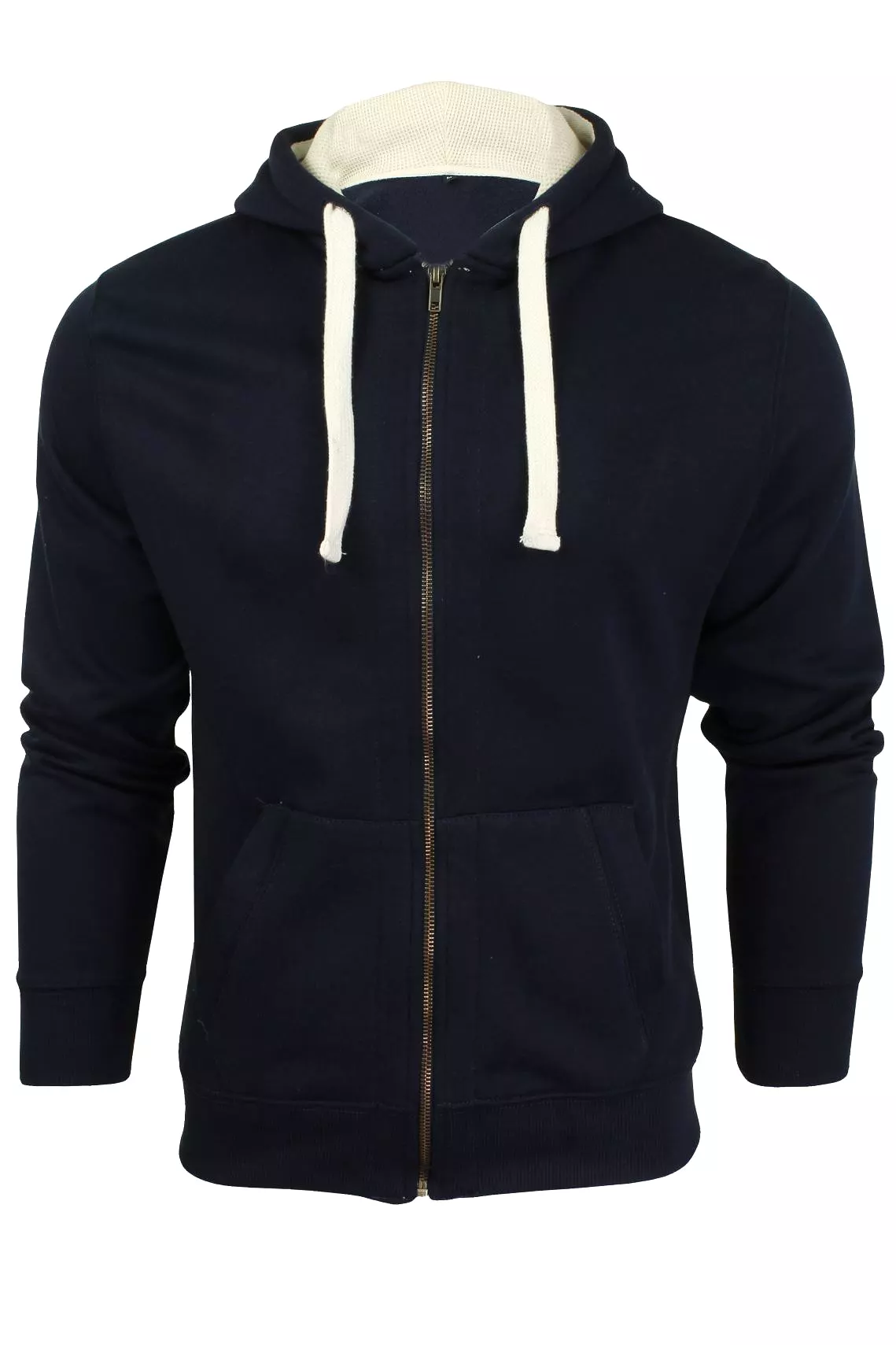 Mens Zip Through Hoodie Sweatshirt by Xact Fleece Back