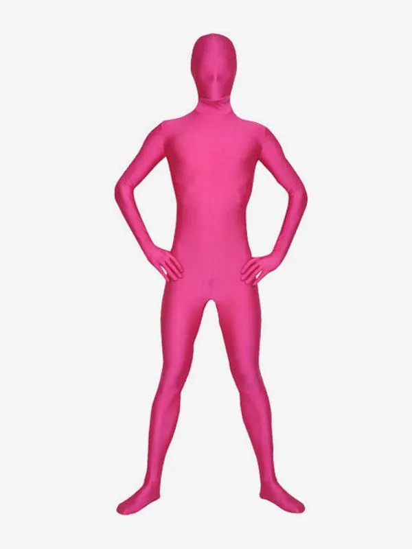 Morph Suit Fuchsia Red Lycra Spandex Fabric Zentai Suit Unisex Full Body Suit