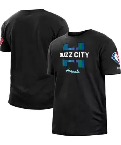 New Era Men's NBA Charlotte Hornets 2021/22 City Edition Brushed Jersey T-Shirt